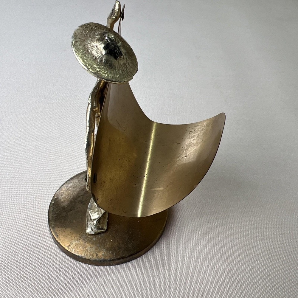 Vintage Brutalist Brass Matador Napkin Holder Letter Sorter Mid Century Modern - Picture 2 of 5